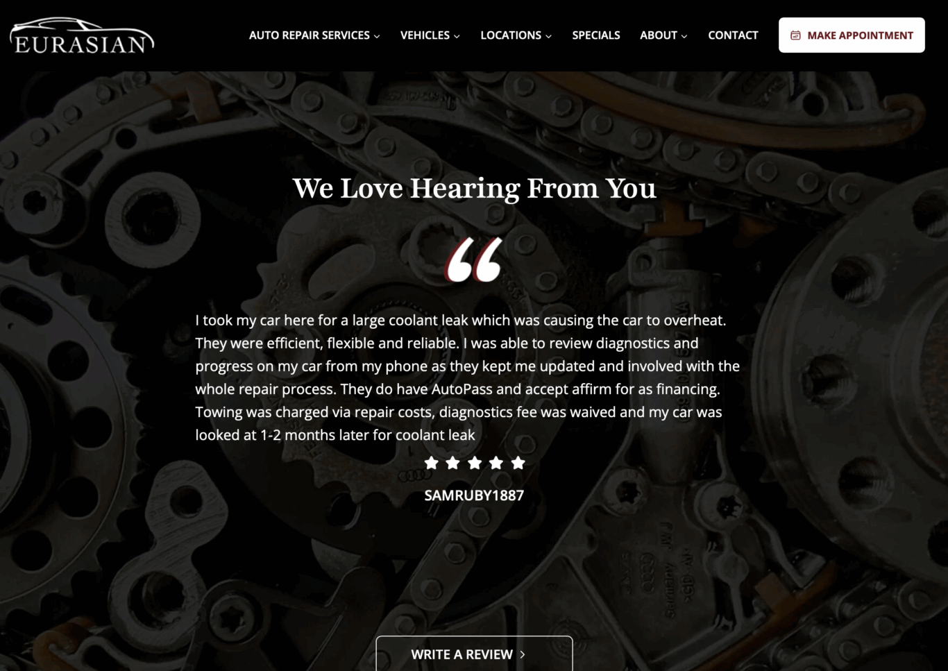 eurasian testimonial