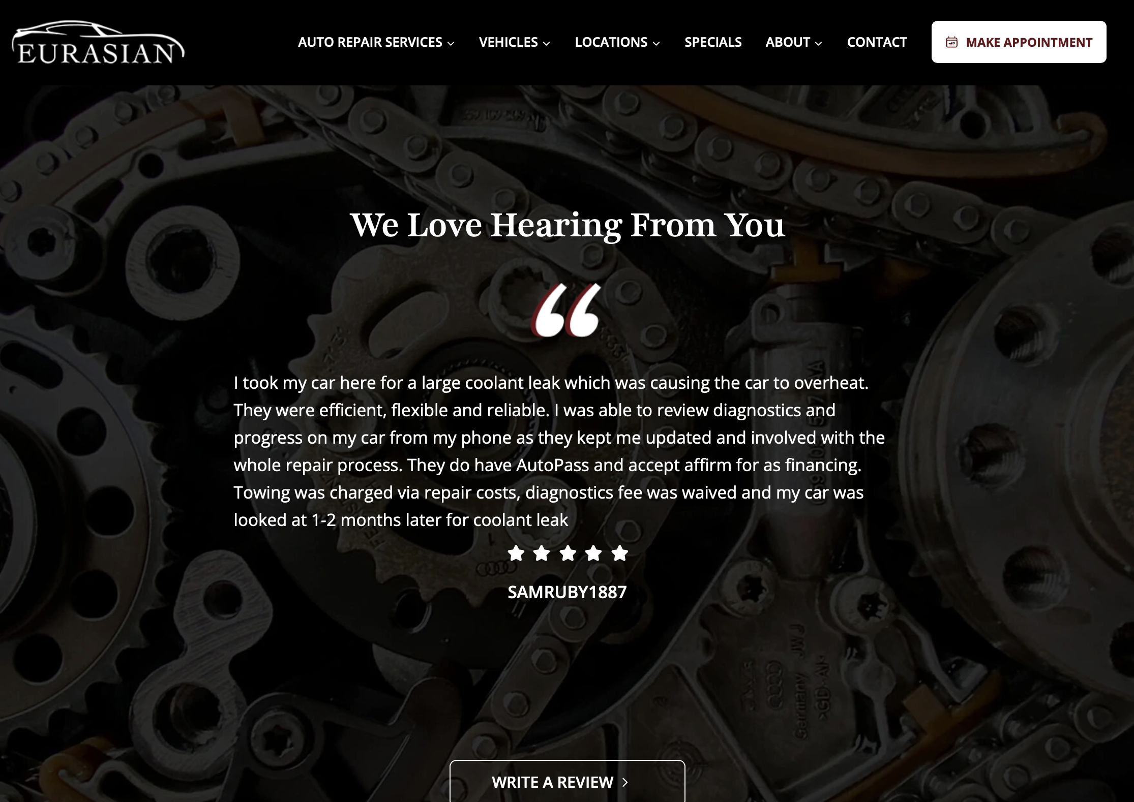 eurasian testimonial