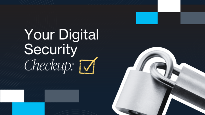 digital check up. locks and check mark.