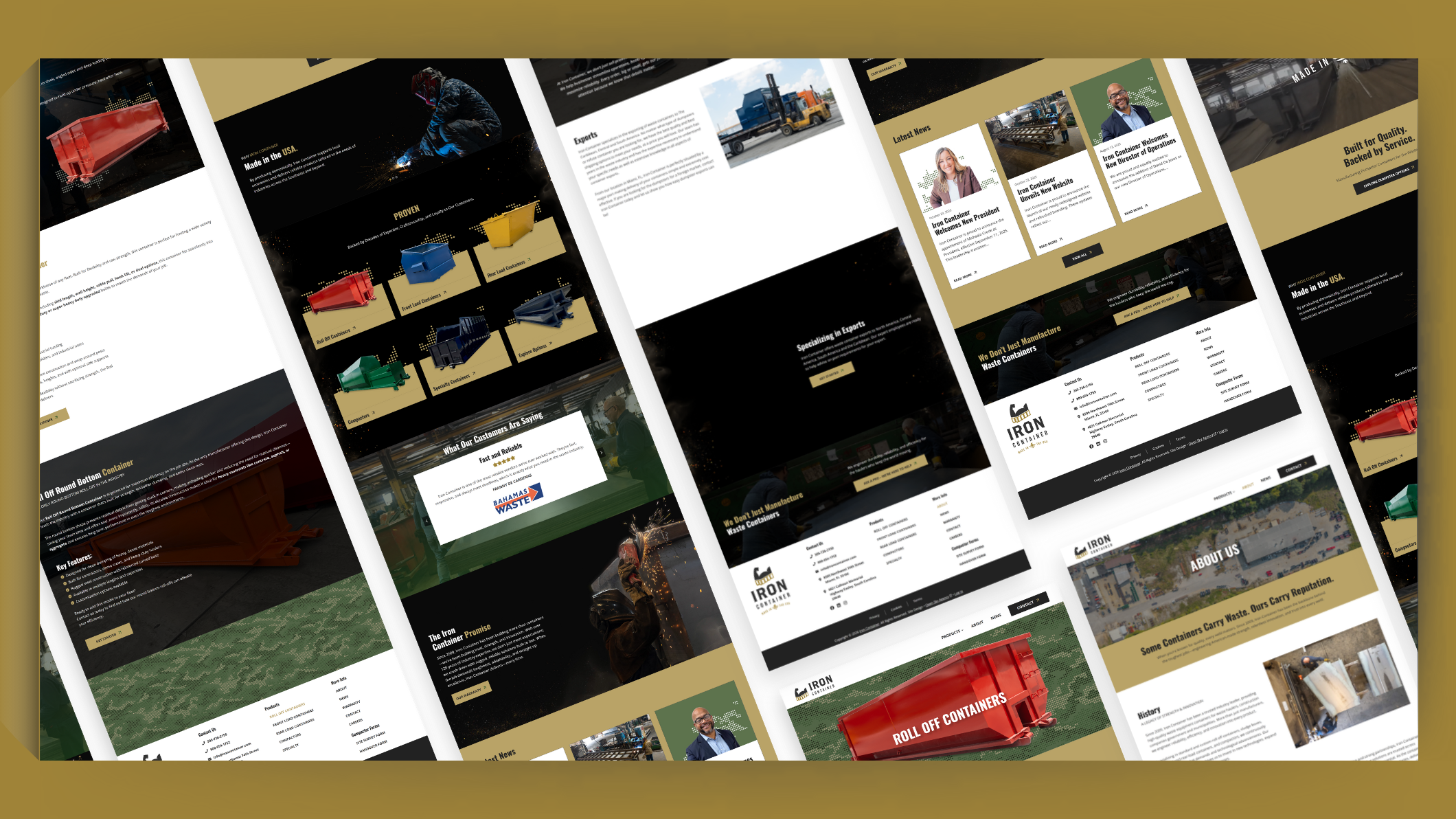 Iron Container Website rebuild by Open Sky Agency
